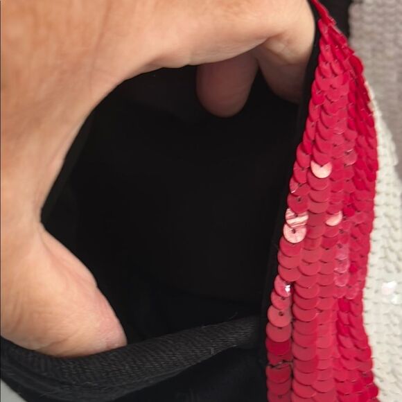 Vintage MOD denim Stars and Stripes sequin denim jacket large - Picture 5 of 15